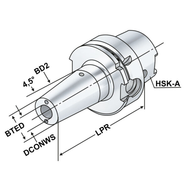 Produktbild Schrumpffutter 4,5° "Cool Tool" HSK-A 63 - 8 - 130